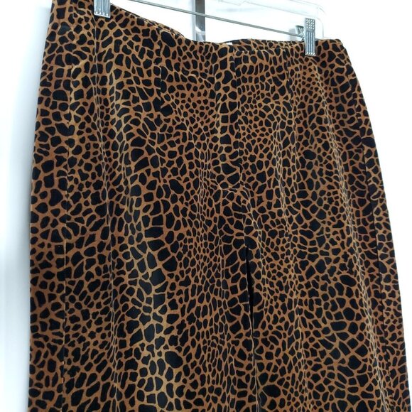 Y2K Vintage Animal Print Pants Sz 8 Brown Black Velvet Mob Wife Victorias Secret - Picture 2 of 4